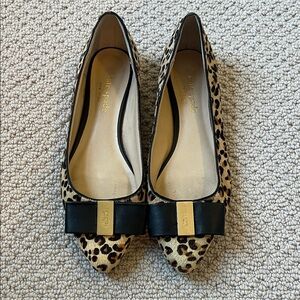 Kate Spade Animal Print Flats with Black Accent